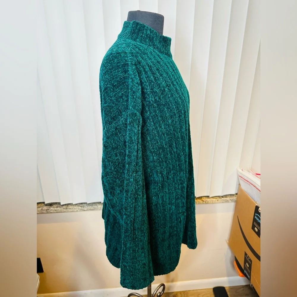 Reference Point Green/Teal Women's Turtle Neck Thick Sweater Size XL